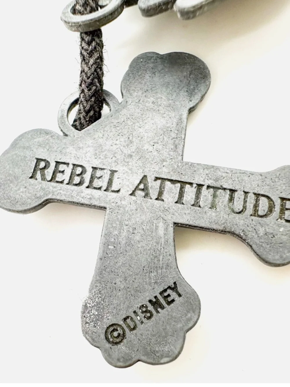 Black Cord Necklace with Metal Charms - Picture 9 of 11